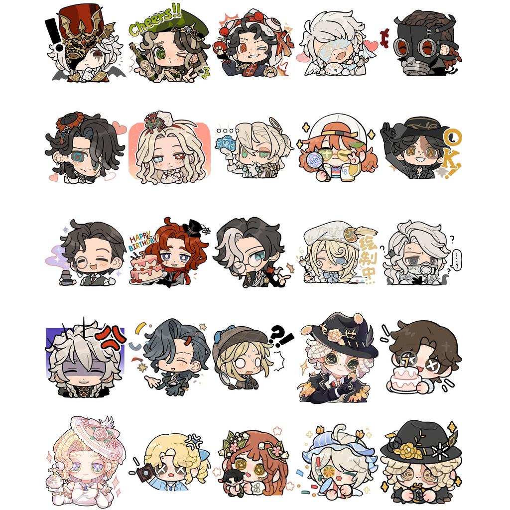 50Pcs Classic Character Identity V Game Peripheral Cartoon DIY Stickers Cute Decorations Journal Water Bottle Stickers