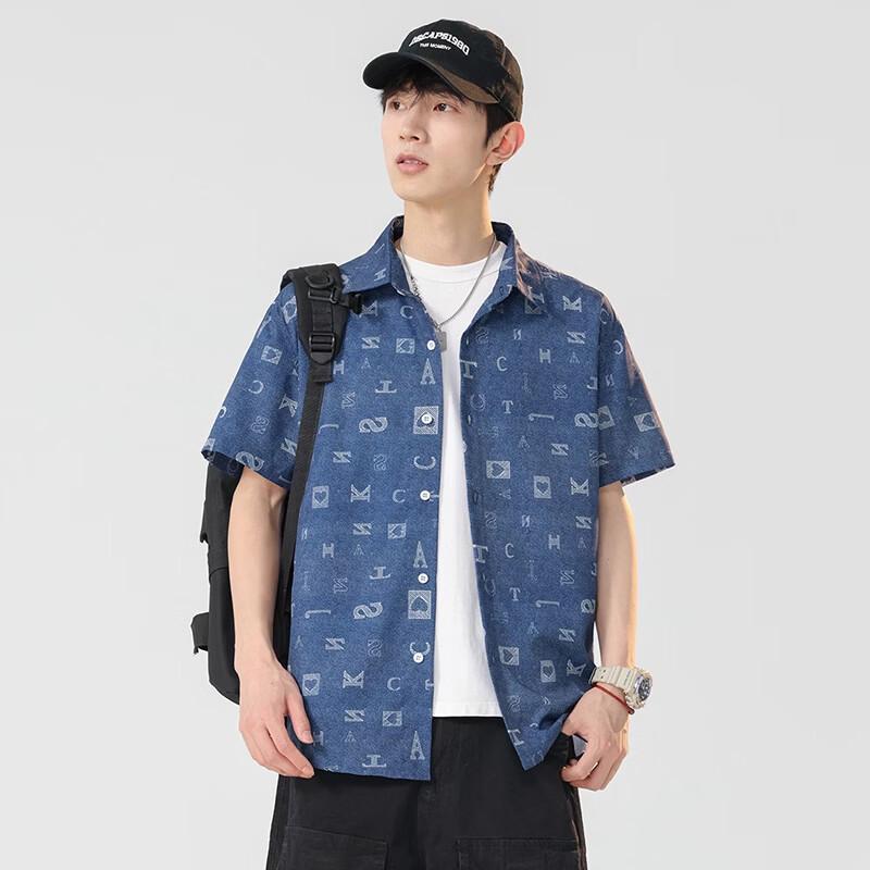 NCAA Men s Ice Silk Short-Sleeved Casual Shirt M