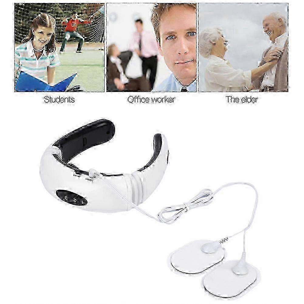 Acupeo Electric Pulse Massager for Back and Neck Pain Relief with Heating Therapy, Portable Massage Tool