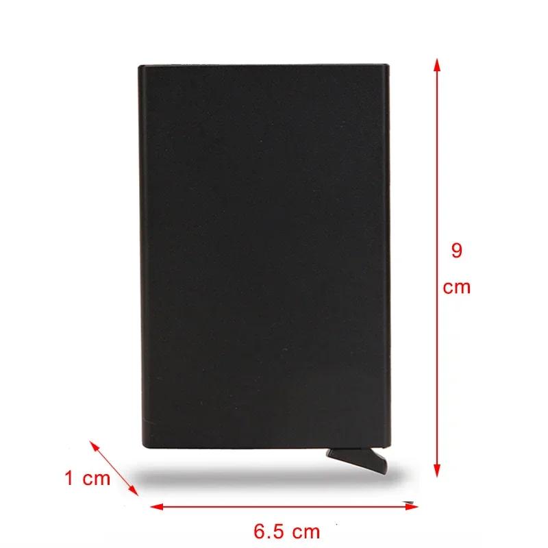 DIENQI Rfid Credit Card Holder Smart Minimalist Aluminium Metal Wallet Thin Pop-up Cardholder Wallets for Men Creditcard Case