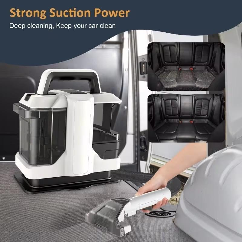 450W Handheld Carpet Cleaner 15Kpa Multi Functional Vacuum Cleaner Wet Fabric Carpet Sofa Cleaning Machine
