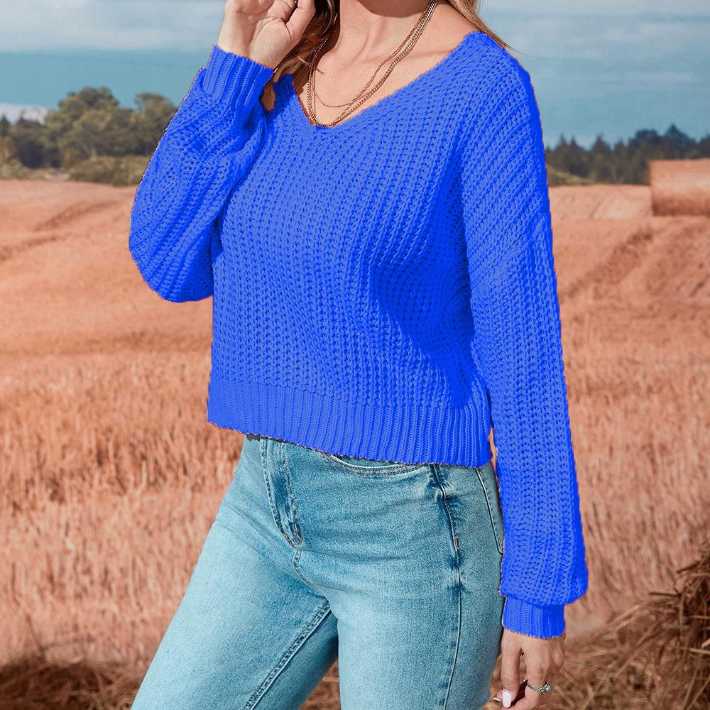 Women's Early Autumn Mesh Sheer Knitted Off Shoulder Base Layer Sweater Women's Top Long Sleeve Luxurious Relaxed-fit Slimming and Versatile Top