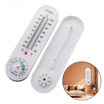 İç ortam sıcaklık ve nem ölçer, yetiştirme ve dikim donuk işaretçili sıcaklık ve nem ölçer, uzun duvara monte higrometre termometre