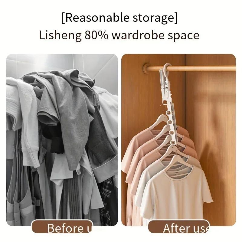 Travel Folding Hanger,Multi-Functional Travel Clothes Hanger,Laundry Room Hanging Rack,for Travel, Hotel Stays, Business Trips
