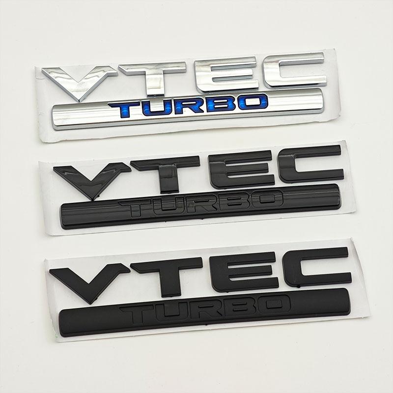 3D ABS Chromowane Czarne Litery VTEC TURBO Logo Odznaka Emblemat Naklejka na Tylną Klapę Samochodu dla Honda Civic Accord CRV Akcesoria Samochodowe