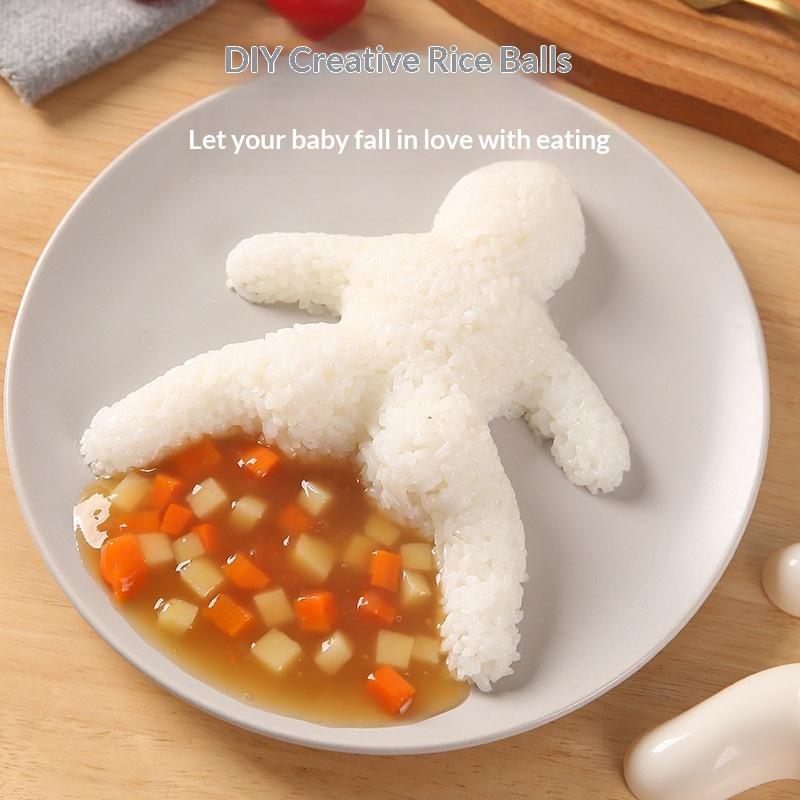 Nonstick Funny Human Rice Ball Maker Mold Japanese Sushi Mold For Home Picnic Travel Camping Diy Lunch