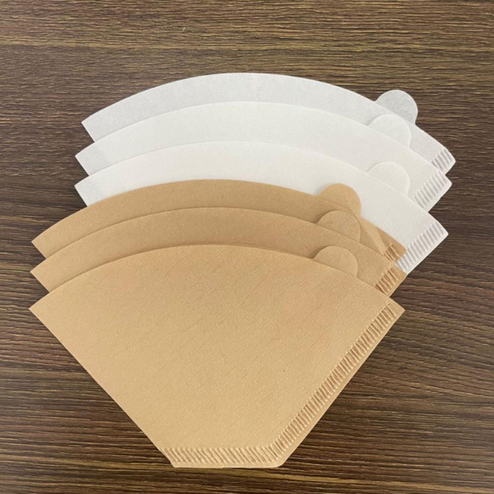 100 Stück U-förmiges Kegel-Kaffeefilterpapier mit Griff Kaffeetropfer Kaffeemaschinenpapier Reise