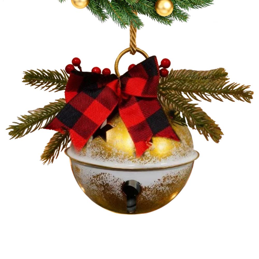 

Christmas Bell Ornament Classic Hangable Pendant Christmas Tree Large Jingle Bell for Window Staircase Wall Living Room Bedroom Others платиновый