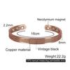 Vinterly Pure Copper Magnetic Bracelets Adjustable 8mm Knot Magnet Cuff Bangle Vintage Health Energy Jewelry Women Men Resizable