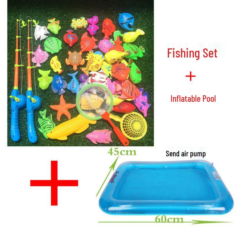 

Large Toddler Water Play Fishing Set for Kids Early Education
