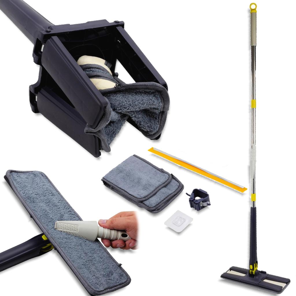 WMC Mop with butterfly wringing mechanism + squeegee + 3 attachments