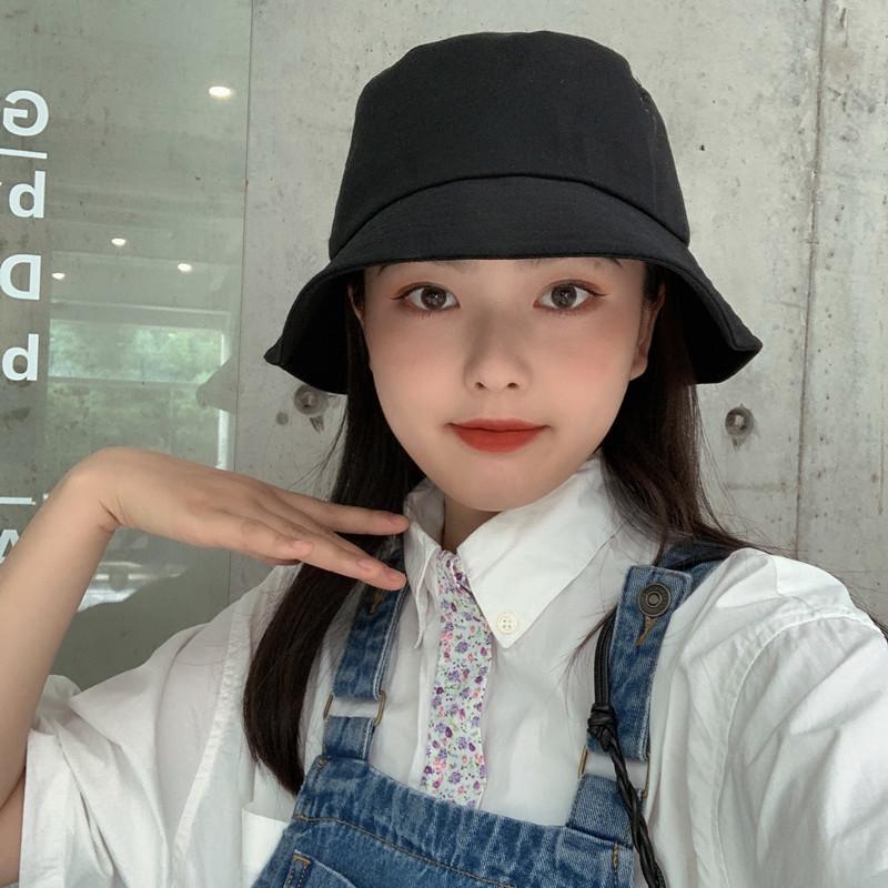 Chapeau de pêcheur uni de base style japonais pour femmes, chapeau de soleil pliable, chapeau de protection solaire, chapeau polyvalent version coréenne, tendance pour hommes