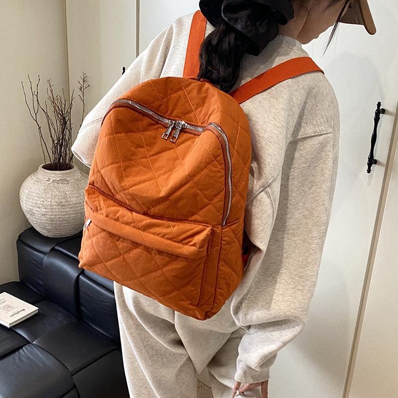 

Новый повседневный ромбовидный универсальный рюкзак для ученика средней школы, дорожный рюкзак, большая вместимость, простой