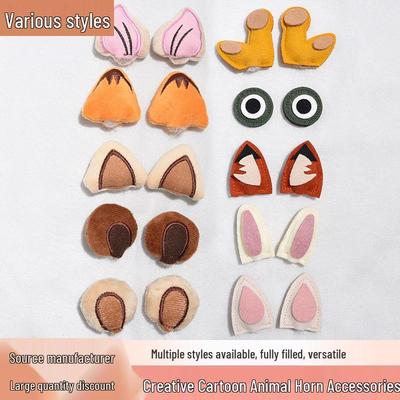 Kreative Cartoon Plüschtierohren für DIY Haarschmuck und Kinderkleidungsdekoration