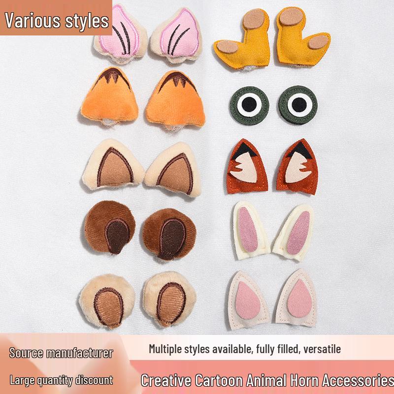 Kreative Cartoon Plüschtierohren für DIY Haarschmuck und Kinderkleidungsdekoration