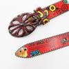 Croatian Rhinestone Graffiti Leather Y2K Belt: Versatile European & American Style