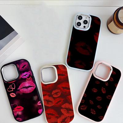 LZ23 Usta pocałunek Serce projekt sztuka Miękkie etui na telefon do Samsung S24 Ultra S23 Plus S21 A16 A54 A34 A05 Infinix Hot 40 30i Ochrona obiektywu Odporna na wstrząsy