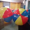 Large Inflatable Beach Ball for Outdoor Parent-Child Games - PVC Three-Color Elastic Football