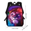 Lion Printed Children Schoolbag Laptop Bag Cheetah Girls Boys Travel Storage Backpacks Teenager Daily Casual Rucksacks Daypacks
