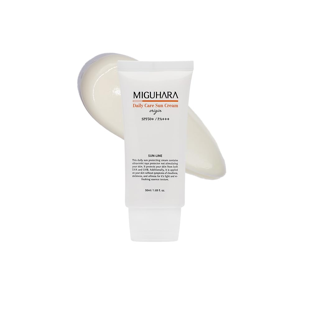 MIGUHARA Daily Care Sun Cream Origin Daily Care Sun Cream Sun Cream for All Skin Types Lightweight Sun Cream Made In Korea Sun Cream (50ml)