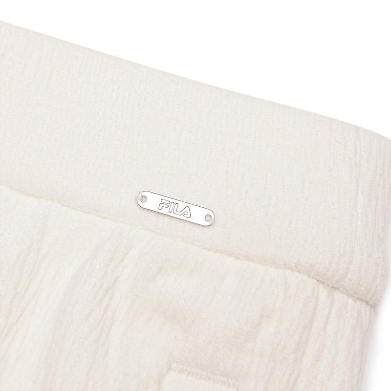 FILA Comfortable Loose Knit Wide Leg Casual Pants Women bottoms Ice-Cream-White F11W513602FIV