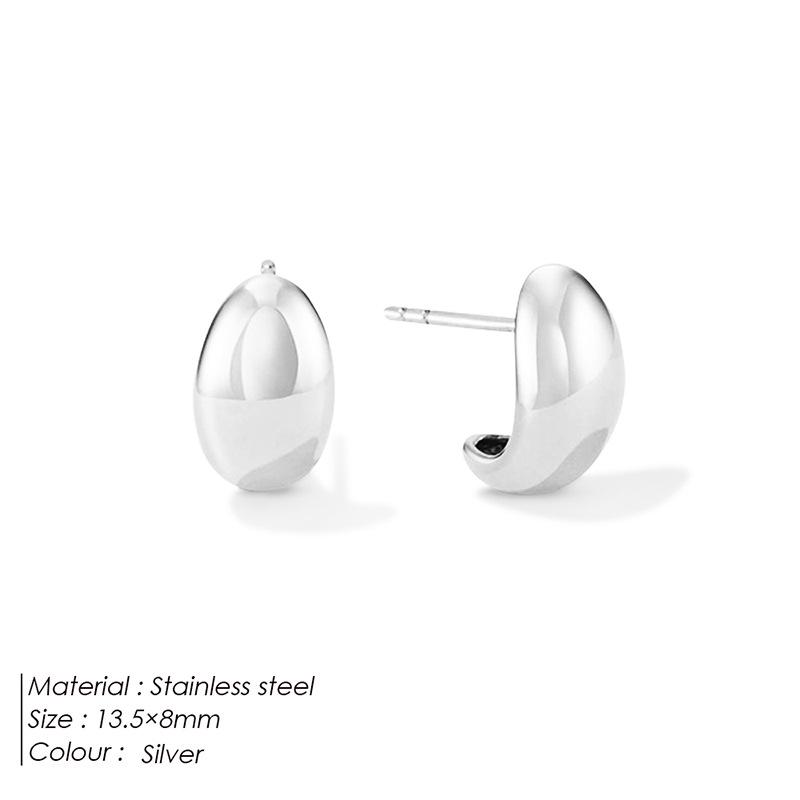 eManco 18K Gold Water Drop Titanium Steel Women's Geometric Earrings