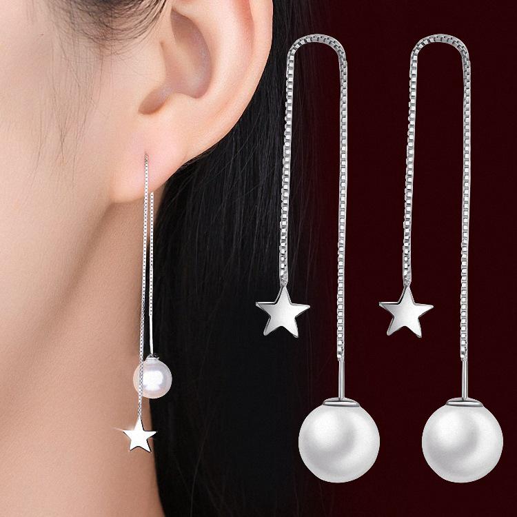 Korean Star Pearl Geometric Ear Cuffs - Slimming Fashion Earrings 1910291712063623 медный