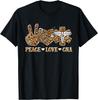 Peace Love Cna Nurse Life Leopard Print Stethoscope Heart T-Shirt
