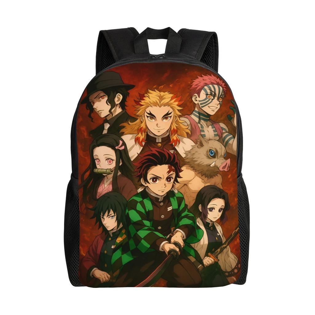 Demon Slayers Backpack for Women Men Waterproof College School Kokushibo Bag Printing Bookbag