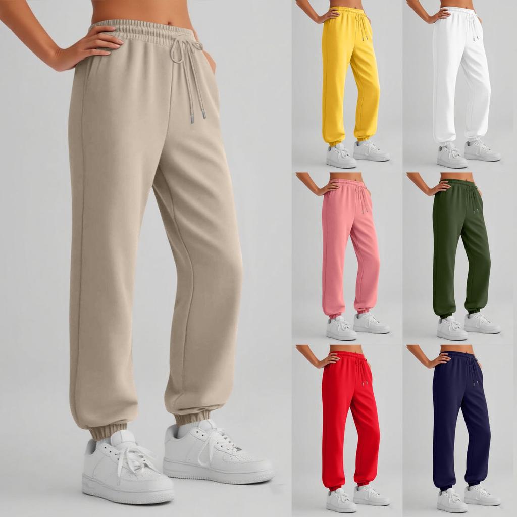 Womens Sweatpants With Pockets Solid Color