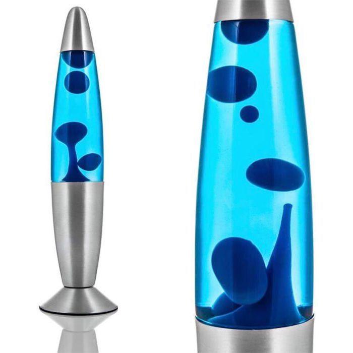 Lampe à lave - CELLUSTOP - Magma Retro - 35 cm - Bleu - 25 W (R39)