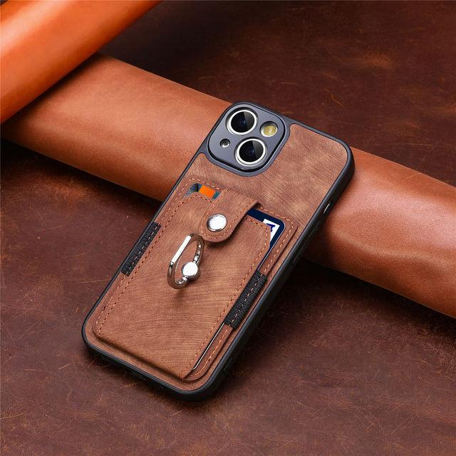 

Модный кожаный чехол с отделением для карточек для Iphone 14 Pro Max 12 13 11 15 Pro 14pro Iphone15 Iphone14, защитный чехол-бумажник с защитой от падения for iphone11 pro max коричневый