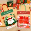 4pcs Christmas Stationery Gift Stationery Set with Handbag Students Rewards Coil Notebook Gel Pen Pendant Sticky Notes/Bookmarks