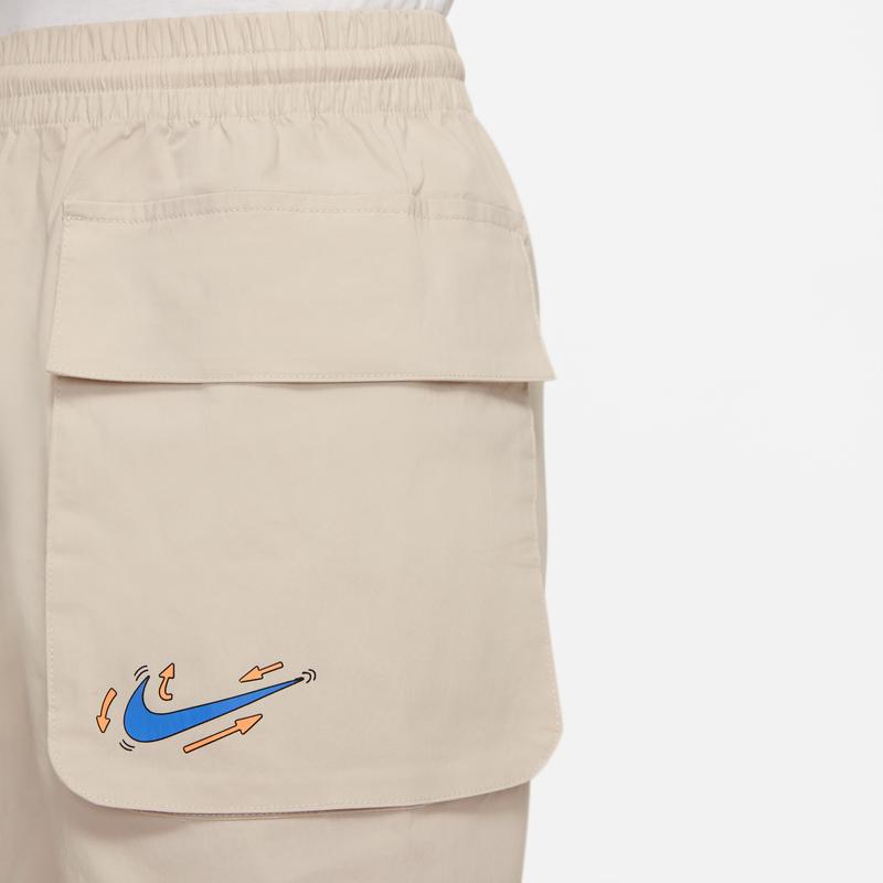 Nike Kids Logo Print Cargo Shorts Kids Bottoms Beige DX7549-008