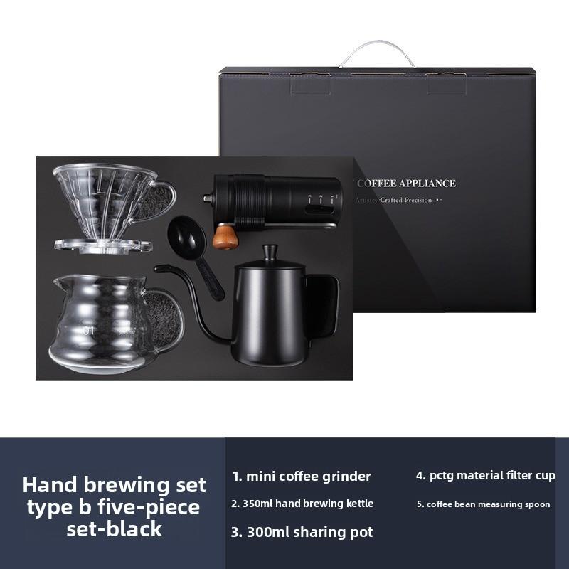 Hand-poured Coffee, Drip Coffee Filter, Coffee Grinding, Hand-poured Coffee Set