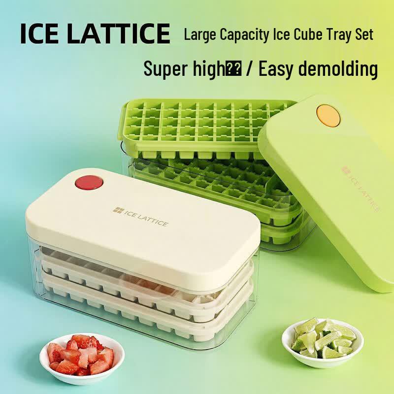 Food-Grade Silicone Ice Cube Tray with Scoop