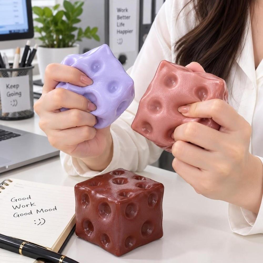 Super Soft Cheese Squishy Toy 5cm Cheese Slow Rebound Toy Cheese Squeezed Toy for Kids Adults