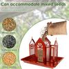 Metal Hanging Wild Bird Feeder Waterproof Outdoor Hang House Type Large Capacity Garden Decor Backyard Wildlife Birding