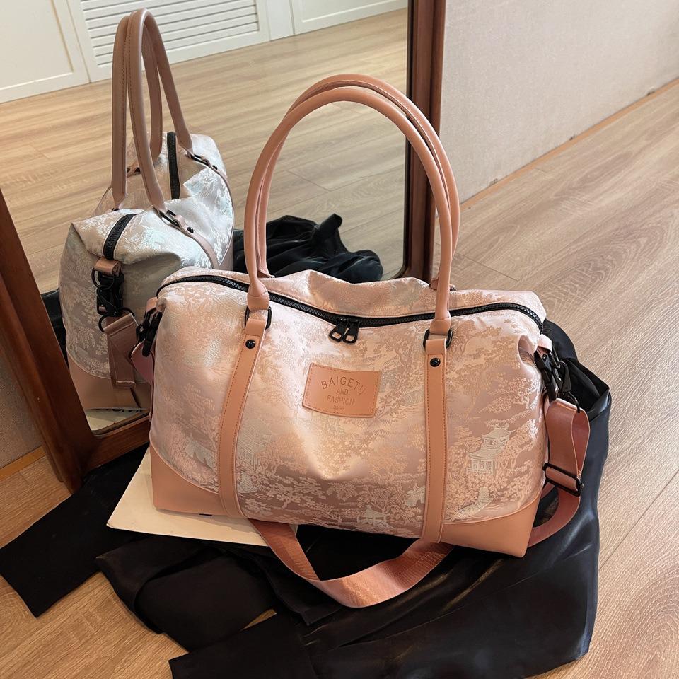 תיק נסיעות גדול בסגנון סיני: הפרדה רטוב/יבש, תיק צד קל משקל ותיק כושר