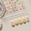 **Tomoni 3D Embossed Children's Heart & Dessert Nail Art Stickers**