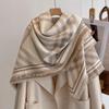 2025 Luxury Brand Winter Women's Cashmere Scarf - Abstract Printed Tasseled Shawl Wrap, Pashmina Bandana & Elegant Poncho