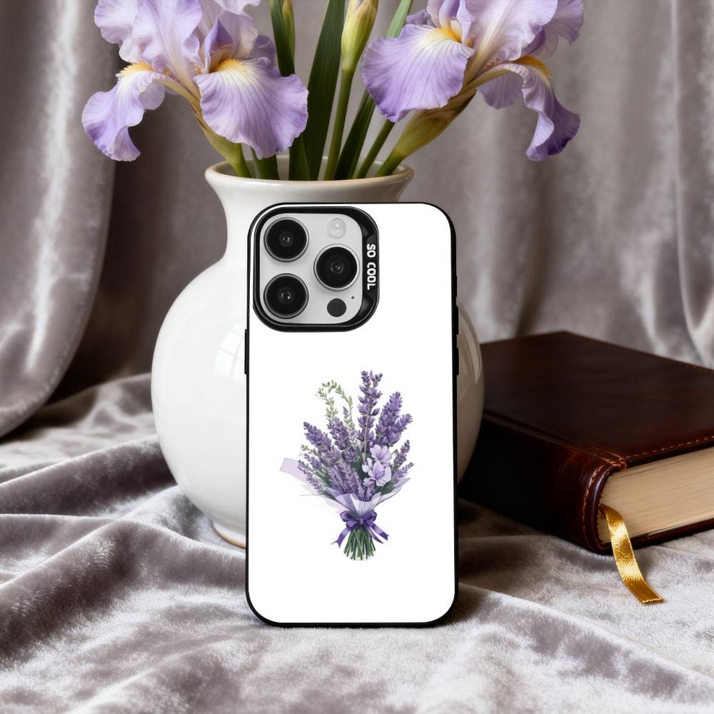 P-Purple L-lavender Phone Case For iPhone17,16,15,14,13,12,11 Plus,Pro Max Black Candy silver phone case