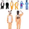 Adorable Animal Flannel Pyjamas For Kids Featuring Cozy Onesie Sleepwear With Pockets