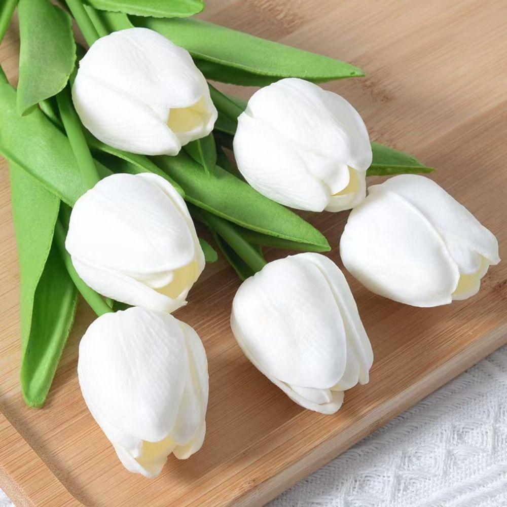 Artificial Flowers Simulated Flower Bouquet Lamp Simulation Tulips Bouquet  Household Atmosphere