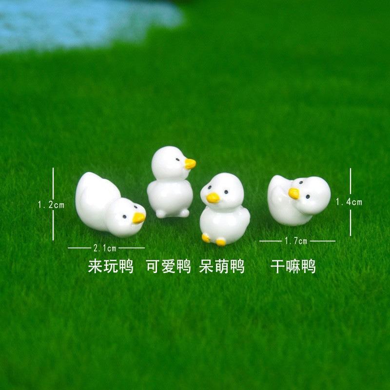 

12Pcs Diy Cute Duck Cute Grain Doll Creative Household Resin Micro Landscape Decor For Kidsation Small Ornament 12pcs