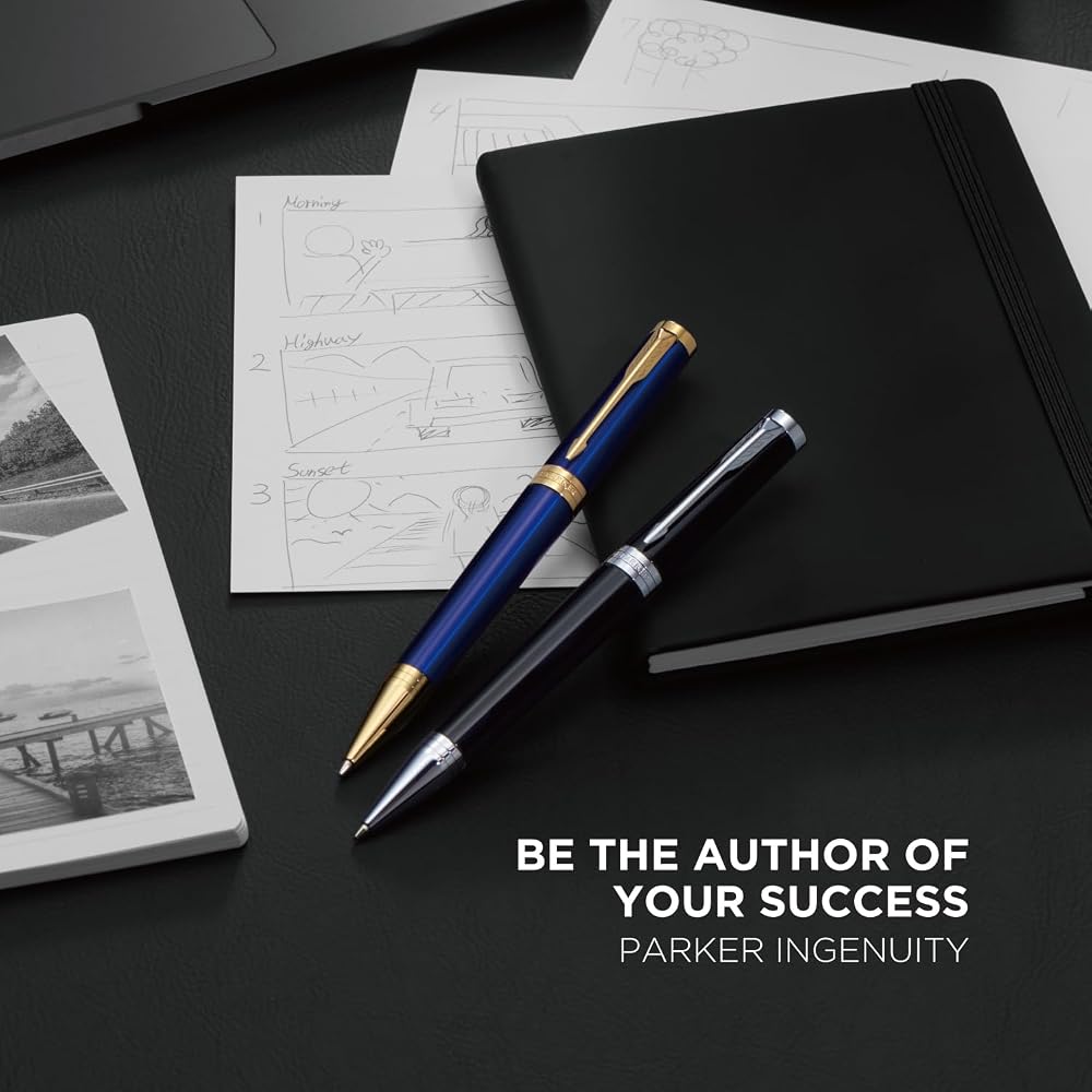 PARKER Parker Ballpoint Pen, Ingenuity, Black CT, Medium, Oil-based, Gift Box Included, Regular I...