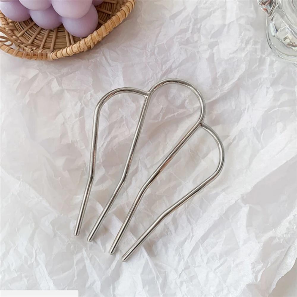 Luxury Crystal U-shaped Hair Combs For Bridal Women Hairstye Metal Hair Stick Bun Updo Bride Hairpins Wedding Hair Accessories