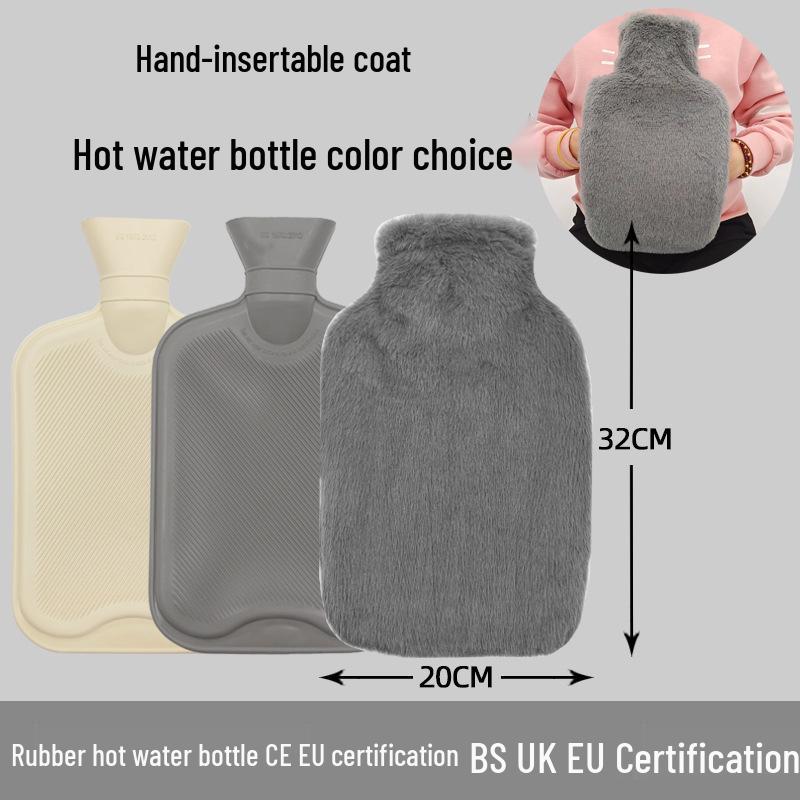 Old-Fashioned Rubber Hot Water Bottle for Stomach Warming