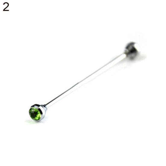 Men's Formal Shirt Collar Pin Rhinestone Bar Clasp Clip Barbell Lapel Stick