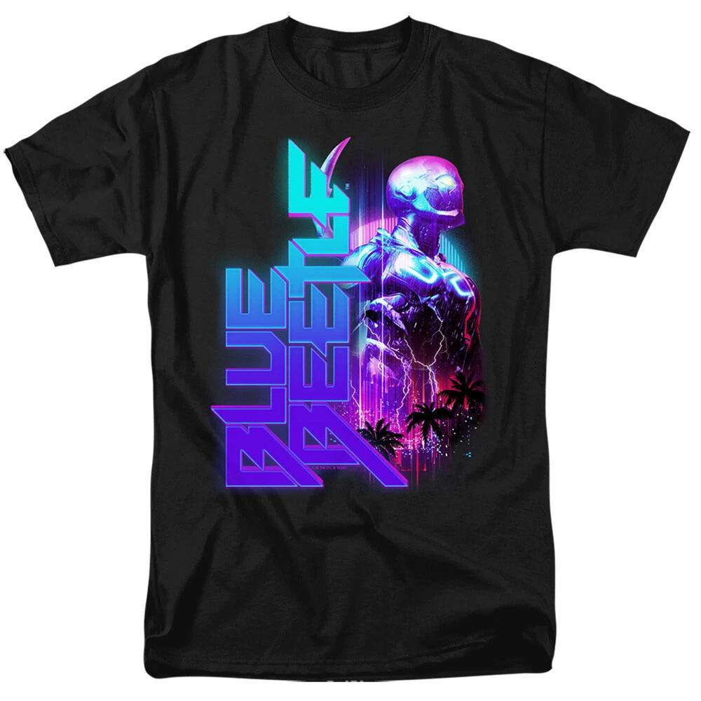 Blue Beetle Movie Lightning T-Shirt Men s S-5XL DC Comics Superhero Tee M
